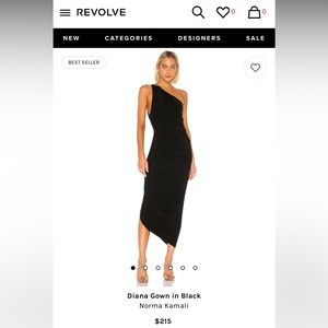 Norma Kamali Diana Gown in Black